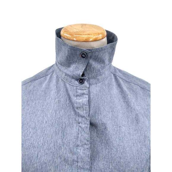 Merrell Men's grayish blue snap up vented athletic shirt in size small - Picture 3 of 5